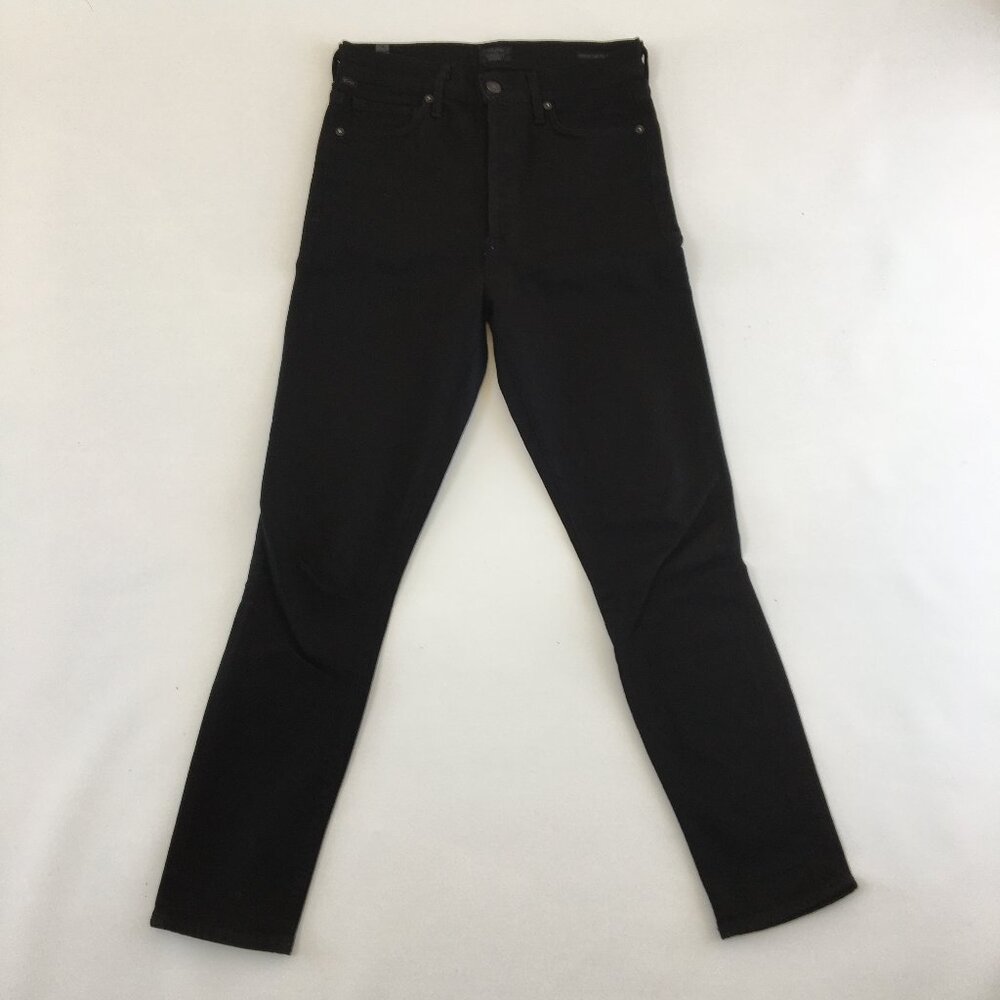 Citizen of Humanity Olivia Highrise Slim Ankle Button Fly Black Jeans 26